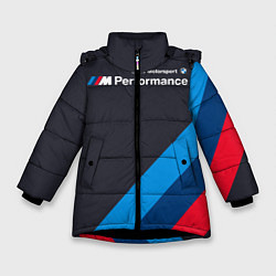 Куртка зимняя для девочки BMW M Performance, цвет: 3D-черный