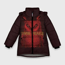 Куртка зимняя для девочки Twin Peaks: Red Owl, цвет: 3D-светло-серый
