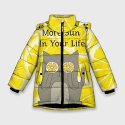 Куртка зимняя для девочки More Sun In Your Life, цвет: 3D-черный