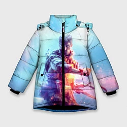 Куртка зимняя для девочки Battlefield 5, цвет: 3D-черный