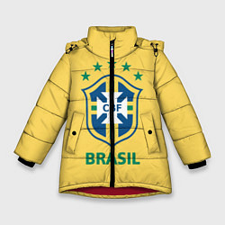 Куртка зимняя для девочки Brazil Team, цвет: 3D-красный