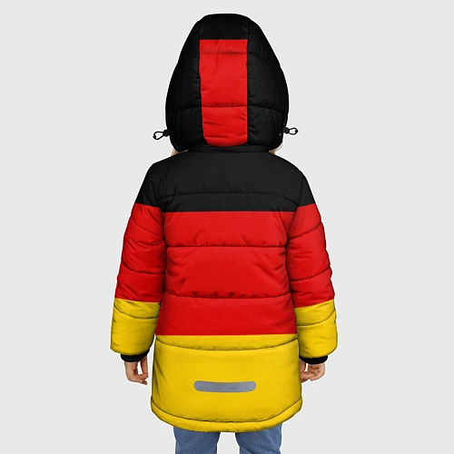Зимняя куртка для девочки Немецкий футбол / 3D-Светло-серый – фото 4