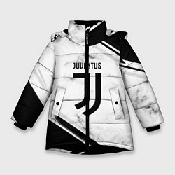 Куртка зимняя для девочки Juventus, цвет: 3D-черный