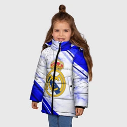 Куртка зимняя для девочки Real Madrid, цвет: 3D-черный — фото 2