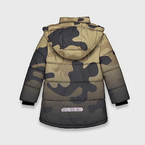 Зимняя куртка для девочки Camouflage Khaki / 3D-Красный – фото 2