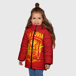 Куртка зимняя для девочки La Furia, цвет: 3D-черный — фото 2