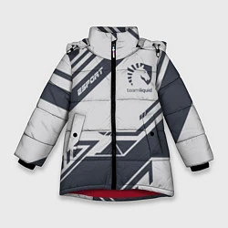 Куртка зимняя для девочки Team Liquid: Grey E-Sport, цвет: 3D-красный