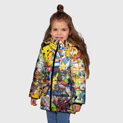 Куртка зимняя для девочки Pokemon Bombing, цвет: 3D-черный — фото 2