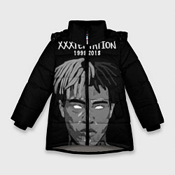 Куртка зимняя для девочки XXXTentacion: 1998-2018, цвет: 3D-светло-серый