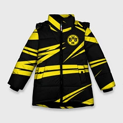 Куртка зимняя для девочки FC Borussia: BVB Sport, цвет: 3D-черный