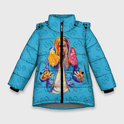 Куртка зимняя для девочки 6IX9INE 69, цвет: 3D-светло-серый