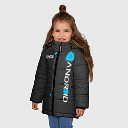 Куртка зимняя для девочки RK800 Android, цвет: 3D-светло-серый — фото 2