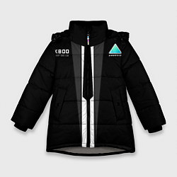 Куртка зимняя для девочки RK800 Android Black, цвет: 3D-светло-серый