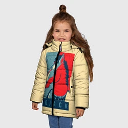 Куртка зимняя для девочки BoJack Obey, цвет: 3D-черный — фото 2