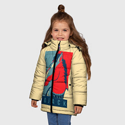 Куртка зимняя для девочки BoJack Obey, цвет: 3D-красный — фото 2