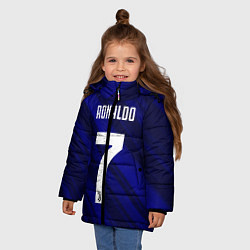 Куртка зимняя для девочки Ronaldo 7: Blue Sport, цвет: 3D-светло-серый — фото 2