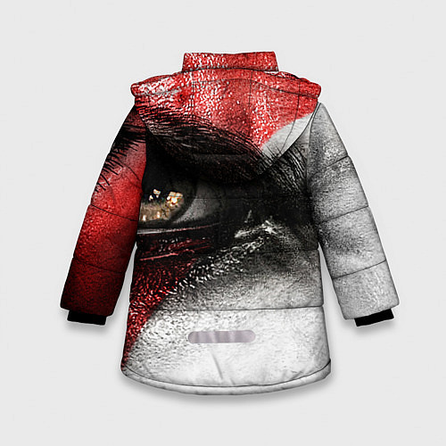 Зимняя куртка для девочки God of War: Kratos / 3D-Красный – фото 2