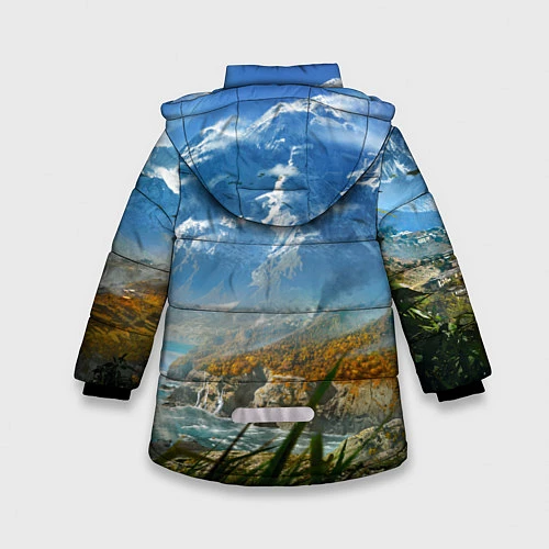 Зимняя куртка для девочки Far Cry 4: Ice Mountains / 3D-Светло-серый – фото 2