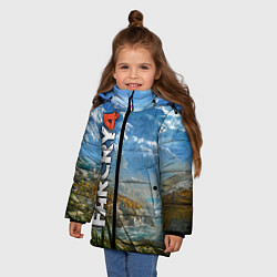 Куртка зимняя для девочки Far Cry 4: Ice Mountains, цвет: 3D-светло-серый — фото 2