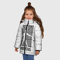 Куртка зимняя для девочки Cris7iano Juventus, цвет: 3D-светло-серый — фото 2