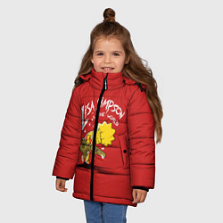 Куртка зимняя для девочки Lisa Simpson, цвет: 3D-светло-серый — фото 2