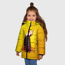 Куртка зимняя для девочки Yanix: Yellow Mood, цвет: 3D-черный — фото 2