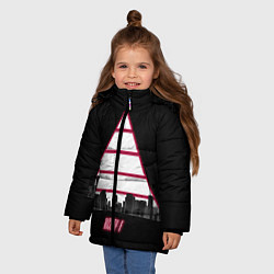 Куртка зимняя для девочки Triangle, цвет: 3D-черный — фото 2