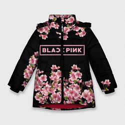 Куртка зимняя для девочки Black Pink: Delicate Sakura, цвет: 3D-красный