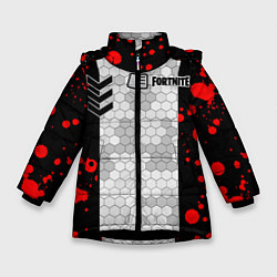 Куртка зимняя для девочки Fortnite: Штурмовик, цвет: 3D-черный