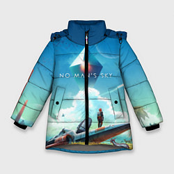 Куртка зимняя для девочки No Man’s Sky: Atlas Rises, цвет: 3D-светло-серый