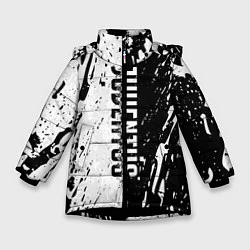 Куртка зимняя для девочки JUVENTUS BIANCONERI, цвет: 3D-черный