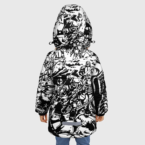 Зимняя куртка для девочки Berserk Stories / 3D-Светло-серый – фото 4