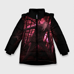 Куртка зимняя для девочки Slender: Dark Wood, цвет: 3D-черный