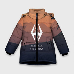 Куртка зимняя для девочки THE ELDER SCROLLS, цвет: 3D-черный