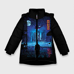 Куртка зимняя для девочки Blade Runner: Dark Night, цвет: 3D-черный