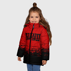 Куртка зимняя для девочки Red Dead Redemption II, цвет: 3D-светло-серый — фото 2