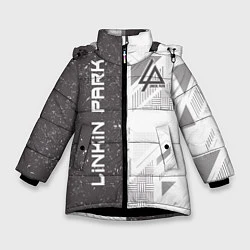 Куртка зимняя для девочки Linkin Park: Grey Form, цвет: 3D-черный