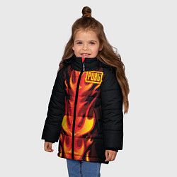 Куртка зимняя для девочки PUBG: Hell Flame, цвет: 3D-черный — фото 2