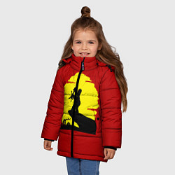 Куртка зимняя для девочки Гомер и барт, цвет: 3D-черный — фото 2