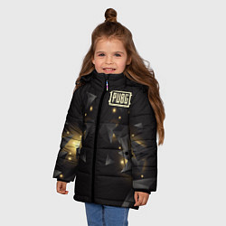 Куртка зимняя для девочки PUBG: Night Fireflies, цвет: 3D-светло-серый — фото 2