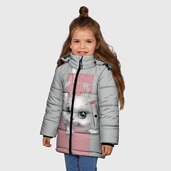Куртка зимняя для девочки Кто сказал Мяу?, цвет: 3D-красный — фото 2
