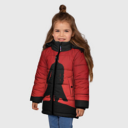 Куртка зимняя для девочки Город грехов: Марв, цвет: 3D-черный — фото 2