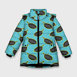 Куртка зимняя для девочки PUBG Pans, цвет: 3D-черный