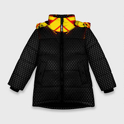 Куртка зимняя для девочки Cyberpunk 2077: Android, цвет: 3D-черный