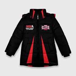 Куртка зимняя для девочки MMA Elite, цвет: 3D-черный