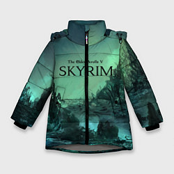 Куртка зимняя для девочки SKYRIM, цвет: 3D-светло-серый