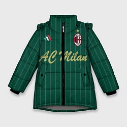 Куртка зимняя для девочки AC Milan: Green Form, цвет: 3D-светло-серый