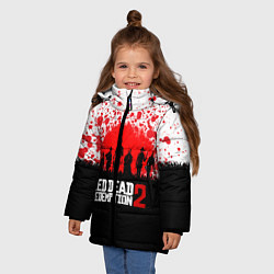 Куртка зимняя для девочки RDR 2: Red Blood, цвет: 3D-черный — фото 2