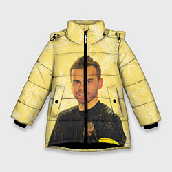 Куртка зимняя для девочки Акинфеев за Россию, цвет: 3D-черный