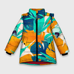 Зимняя куртка для девочки Лазурные тропики